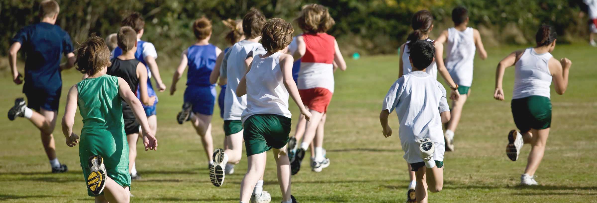 kids running in field