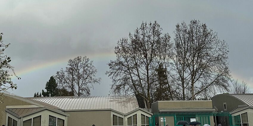 rainbow above Sherman Oaks Campus