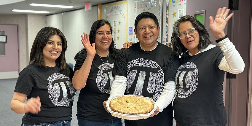 teachers with pi shirts