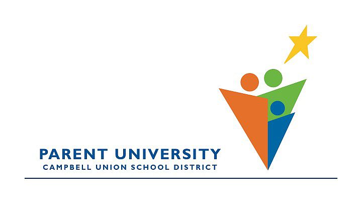 logo with text: Parent University Campbell U.S.D.