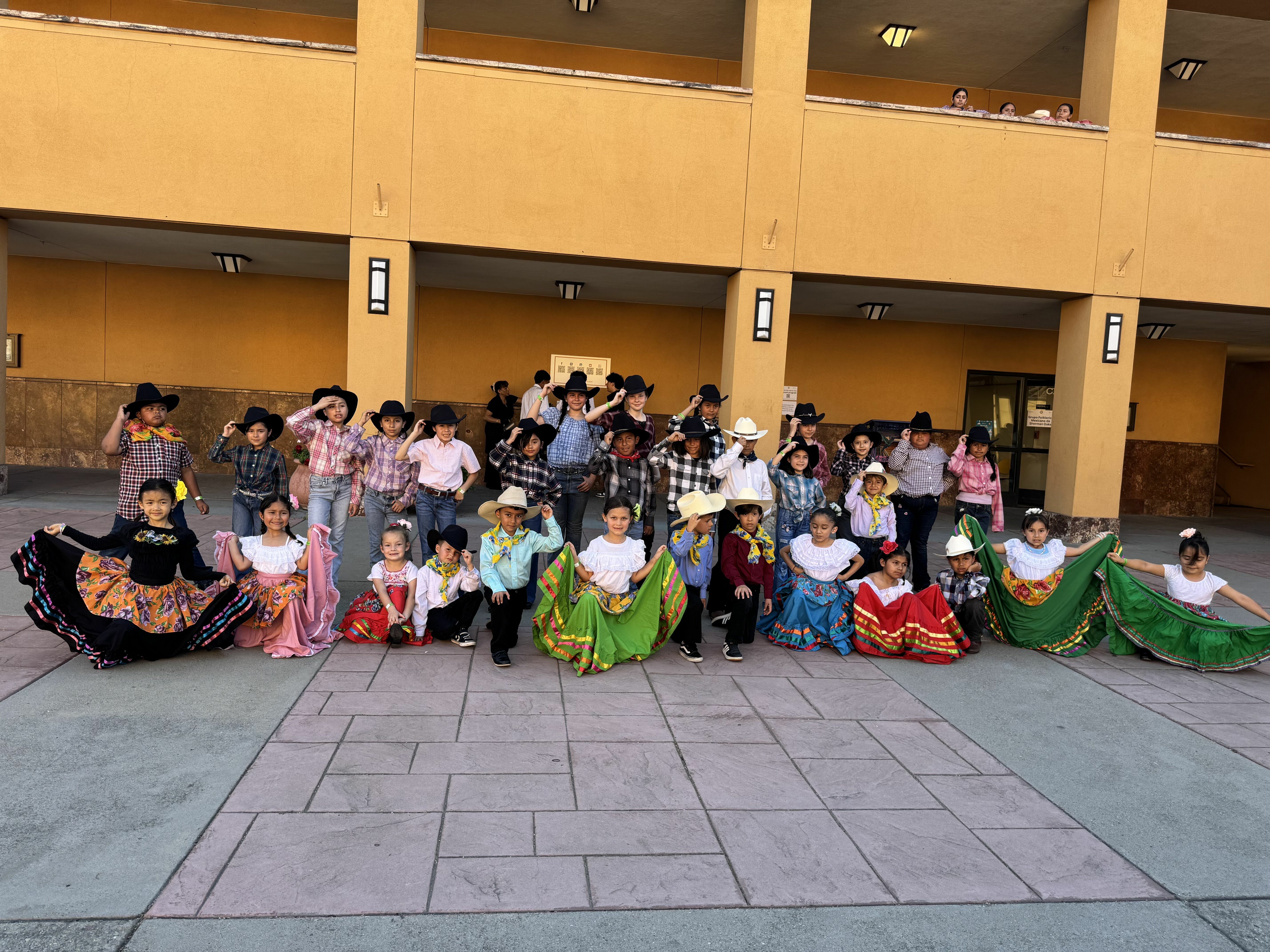 folklorico students in Mexican Heritage Plaza