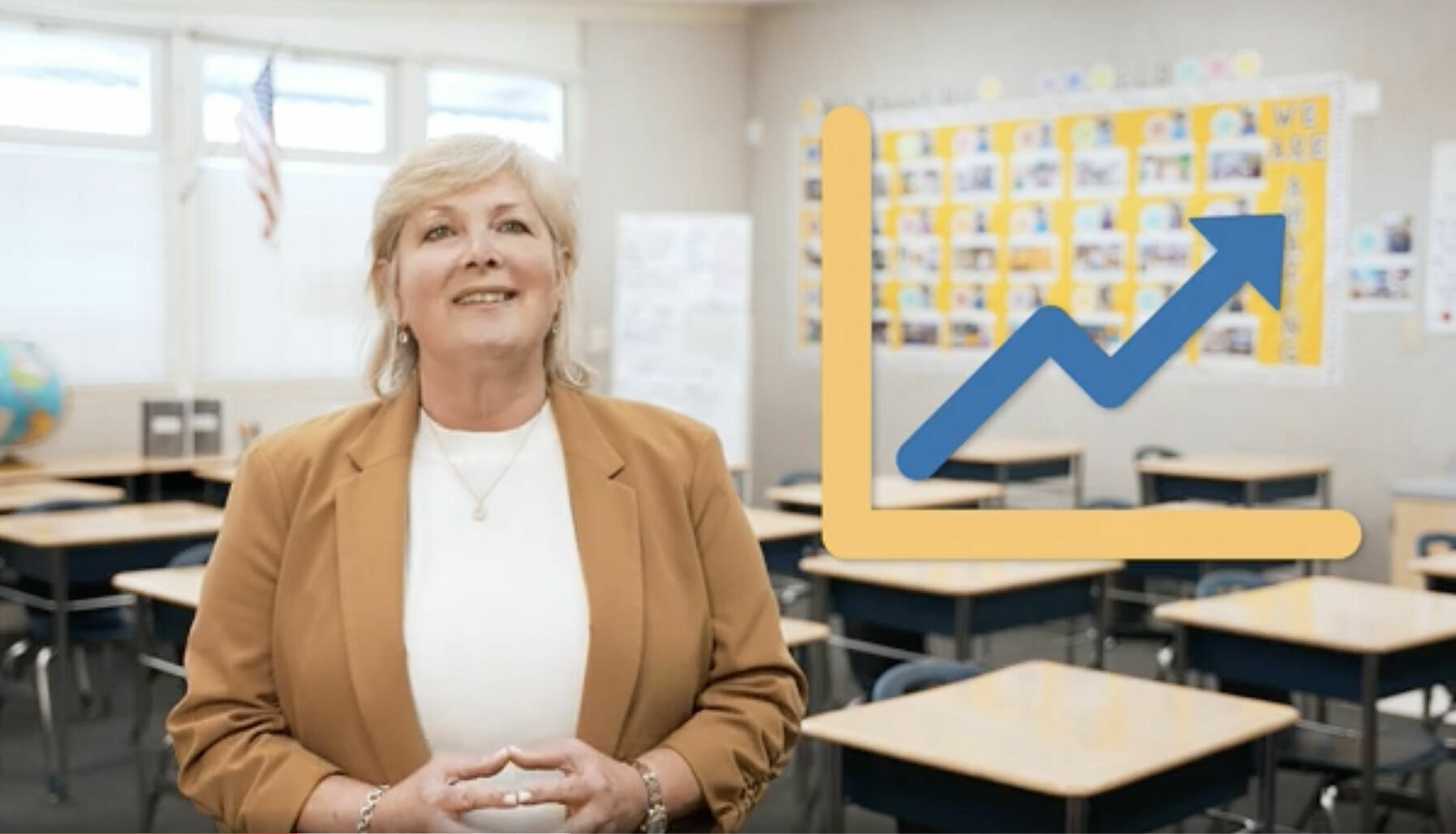 Shelly Viramontez standing in classroom facing the camera